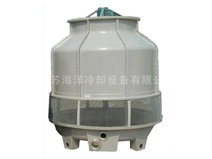 Countercurrent round open cooling tower